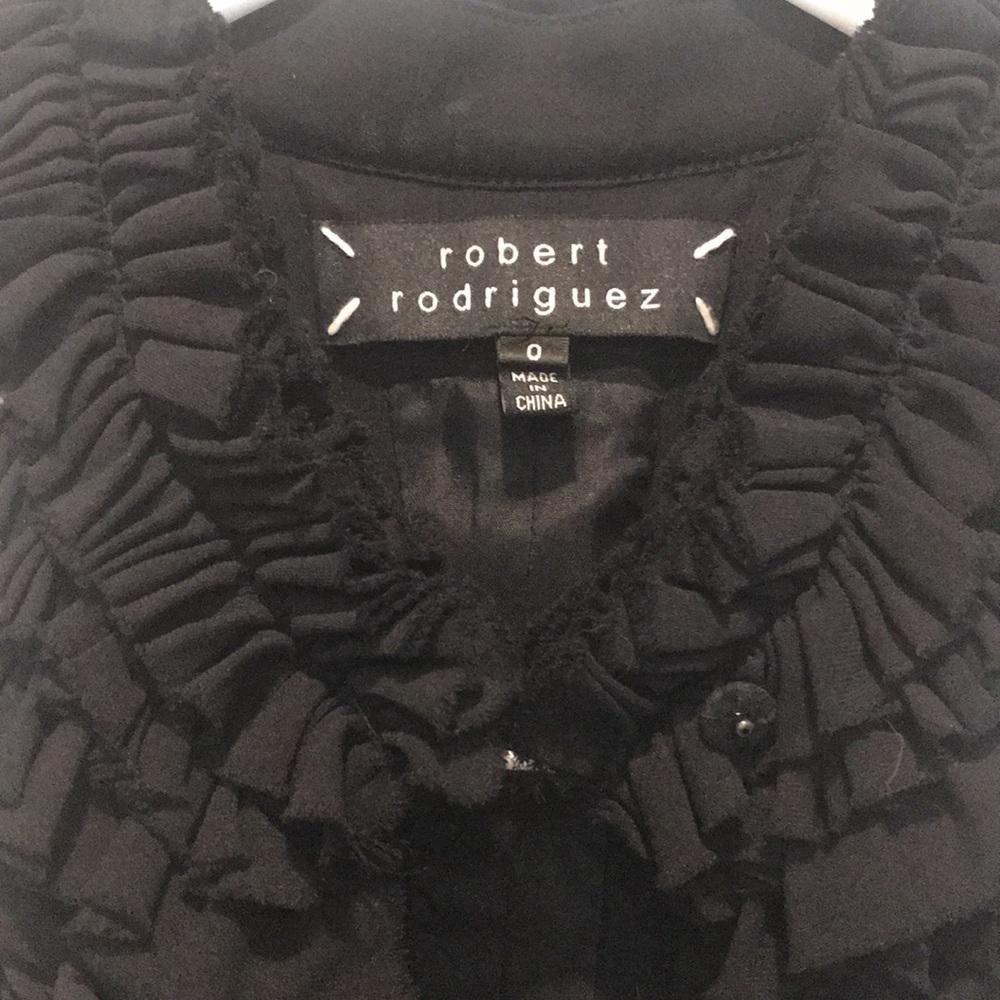 Robert Rodriguez Silk Ruffle Neck Cocktail Mini Halter Racerback Dress holiday - Picture 9 of 15